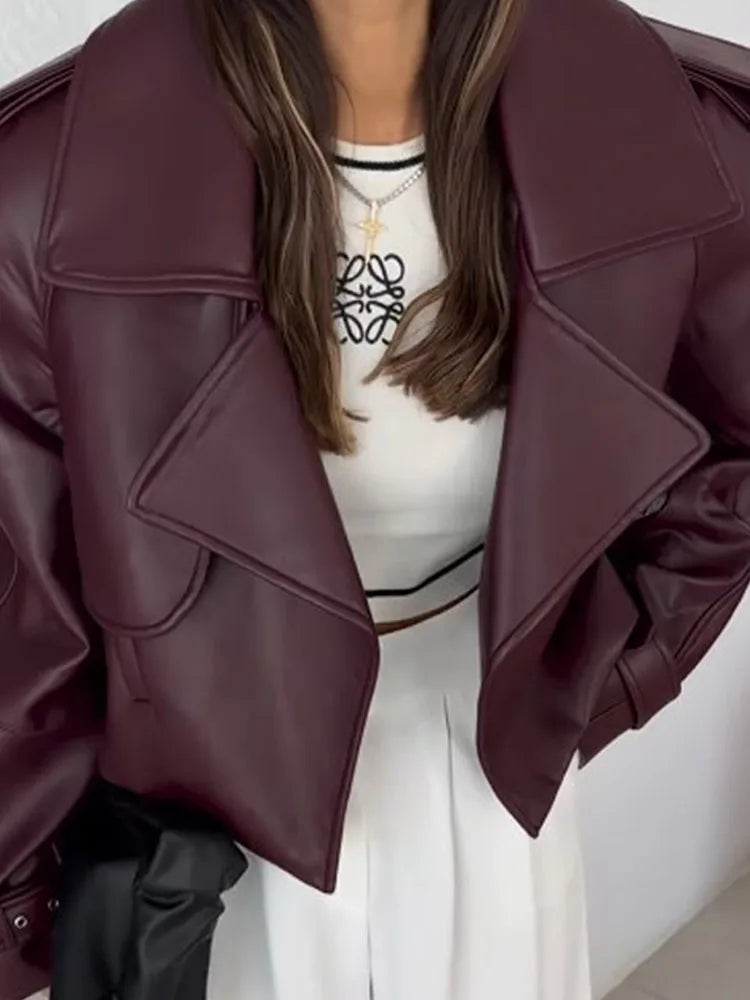 Autumn Luxe: Burgundy Jacket