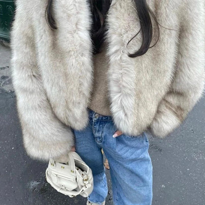 Luxury Short Faux Fur Coat