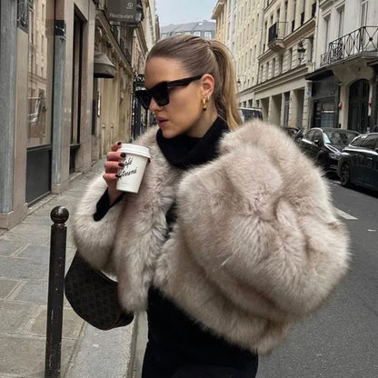 Luxury Short Faux Fur Coat