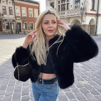 Luxury Short Faux Fur Coat