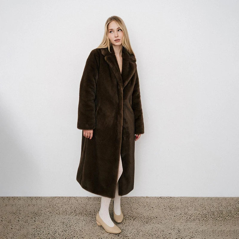 Crystal Luxe Faux Mink Coat