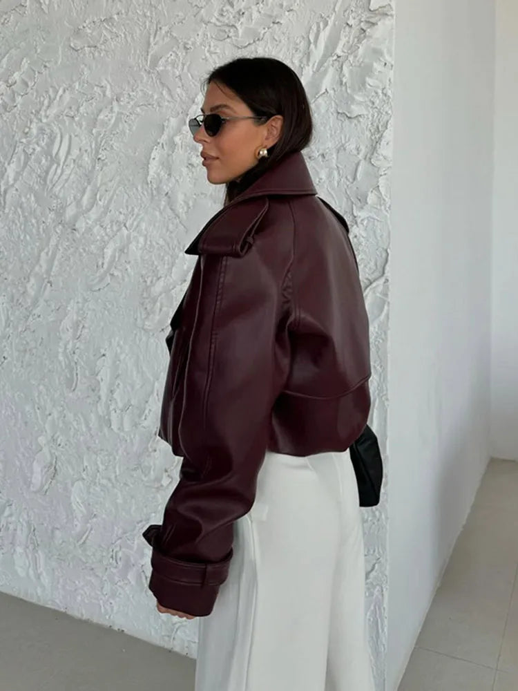 Autumn Luxe: Burgundy Jacket