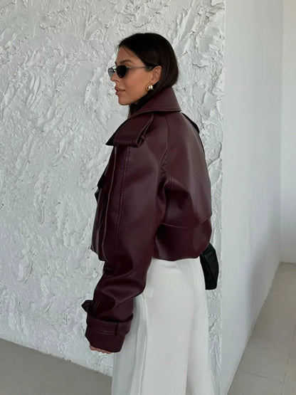 Autumn Luxe: Burgundy Jacket