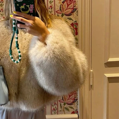 Luxury Short Faux Fur Coat