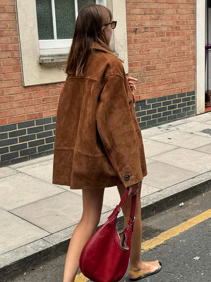 Vintage Brown Lapel With Pocket