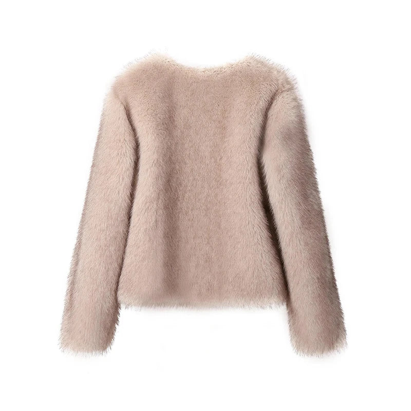 Luxury Short Faux Fur Coat