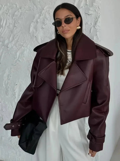 Autumn Luxe: Burgundy Jacket