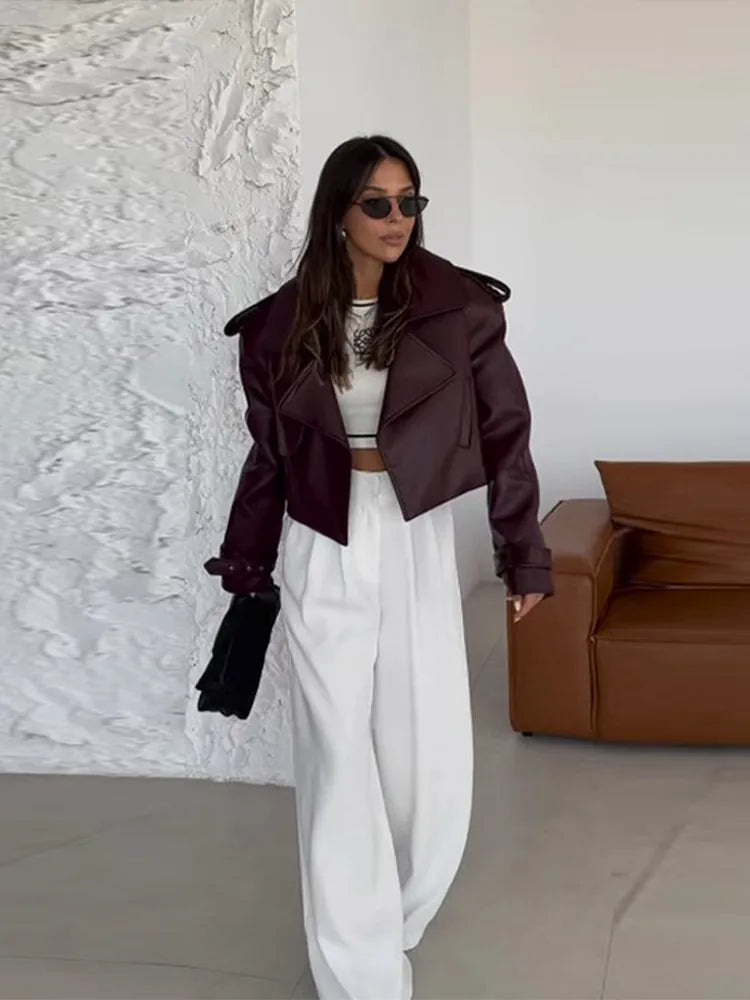 Autumn Luxe: Burgundy Jacket