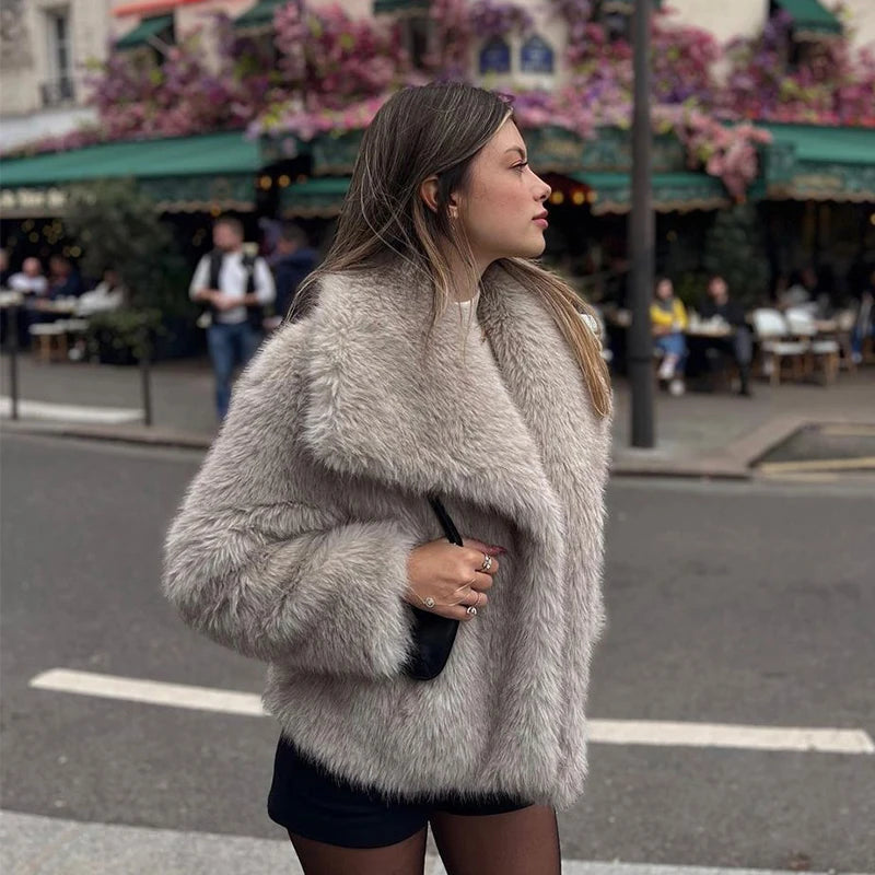 Luxury Fluffy Fur Coat