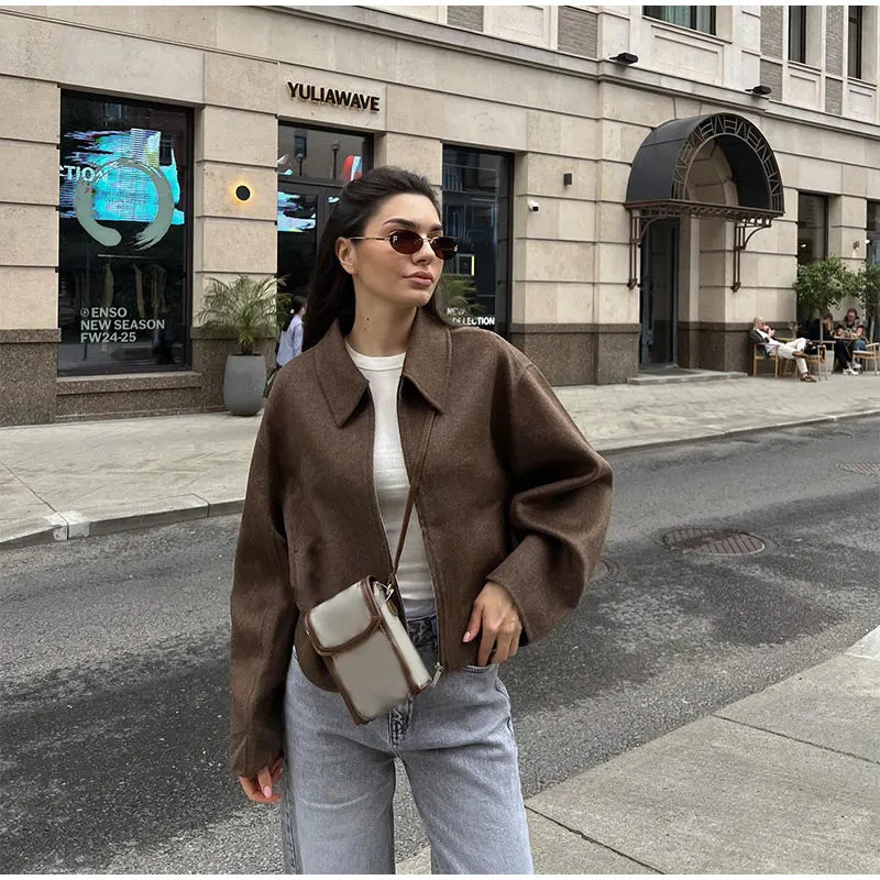 Autumn Chic Lamb Wool Outerwear