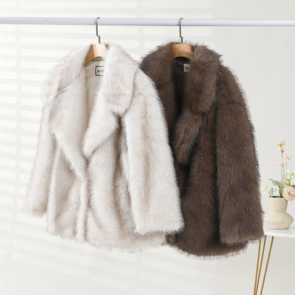 Dreamy Gradient Faux Fur Coat