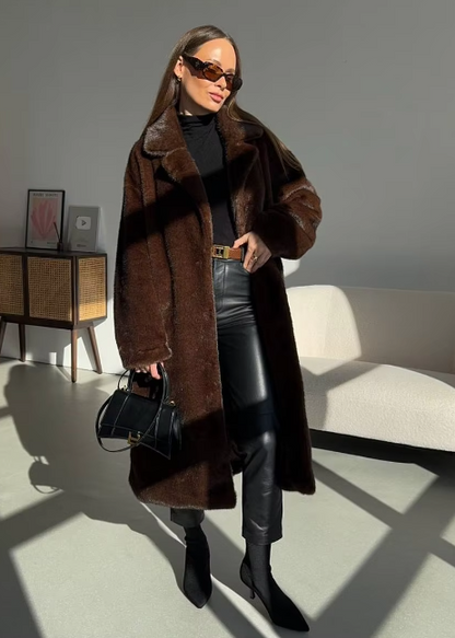 Crystal Luxe Faux Mink Coat